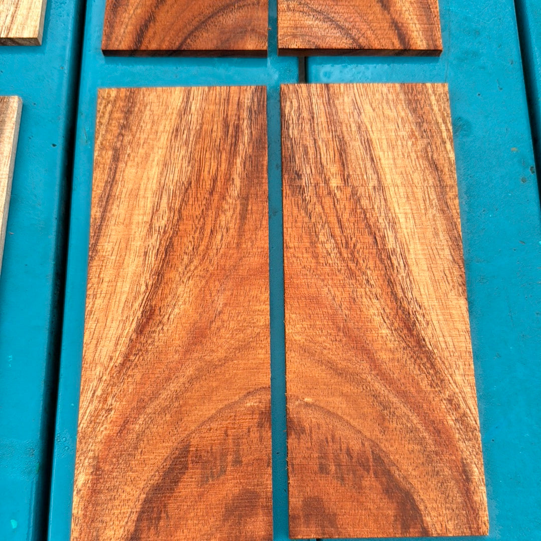 Curly Koa Knife Scales 2 piece sets