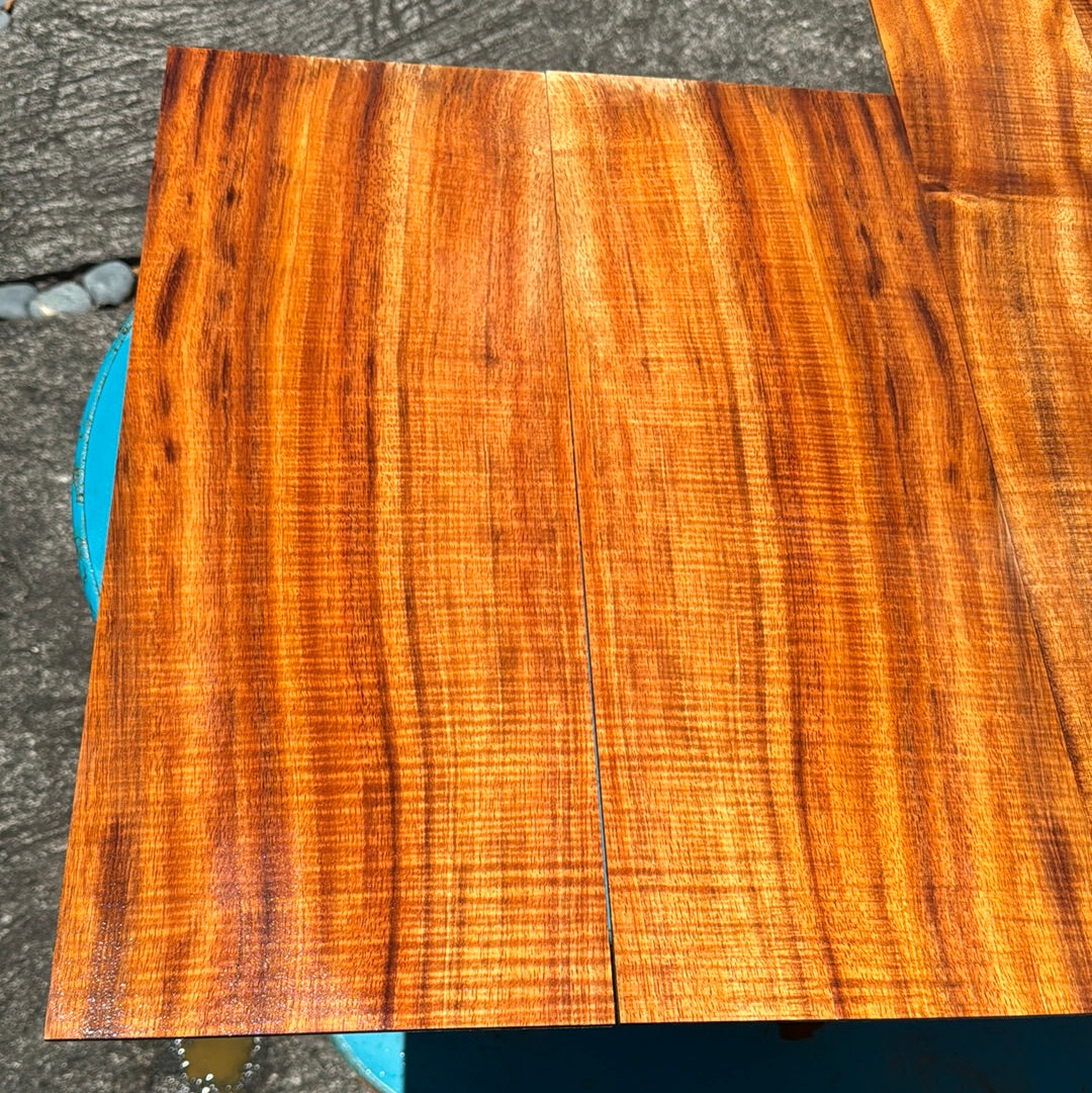 4A Curly Hawaiian Koa Jumbo Guitar 4 piece set