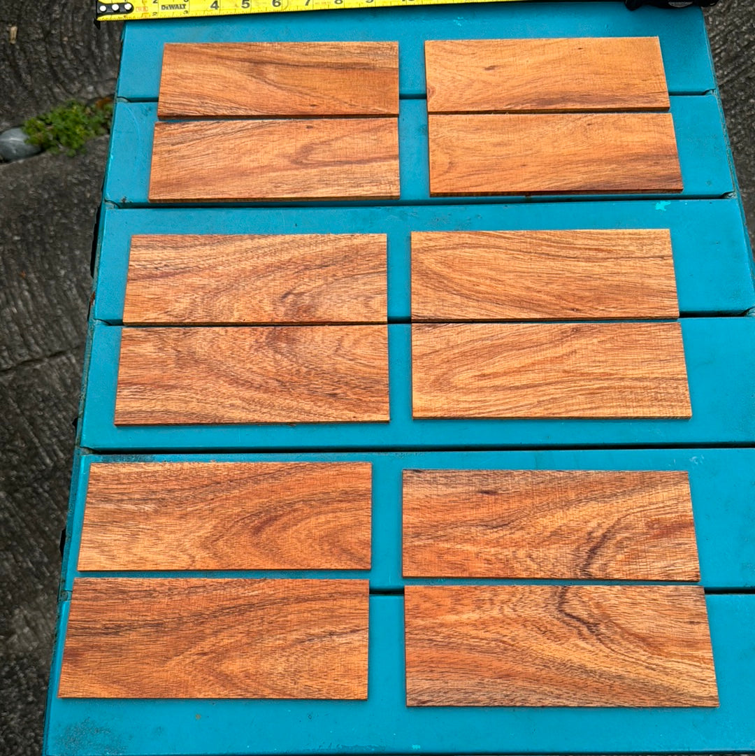 Curly Koa Knife Scales 2 piece sets