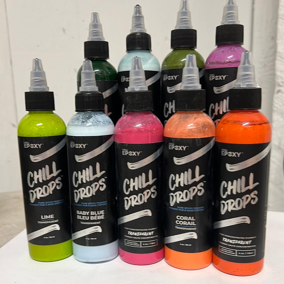 Chill Epoxy Transparent Liquid Pigment Drops (4oz)