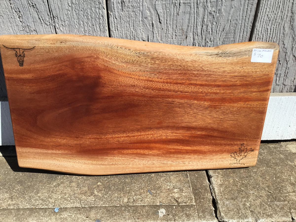 Finished African Mahagony Charcuterie Board – Kamuela Hardwoods