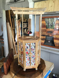 Finished (circular) mango lamp made by Nick Shema