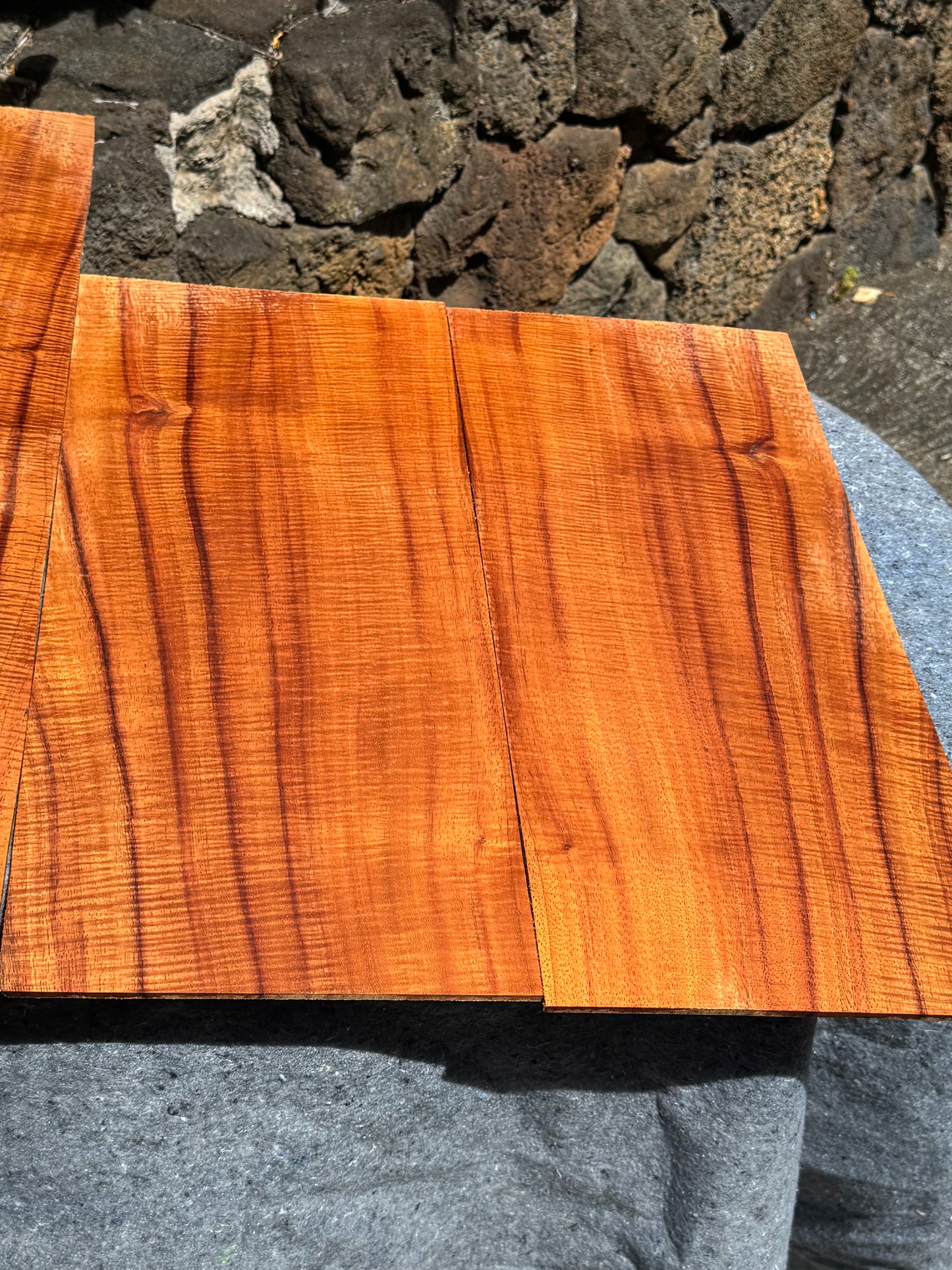 4A Tiger Lily Curly Koa jumbo Guitar 4 piece set