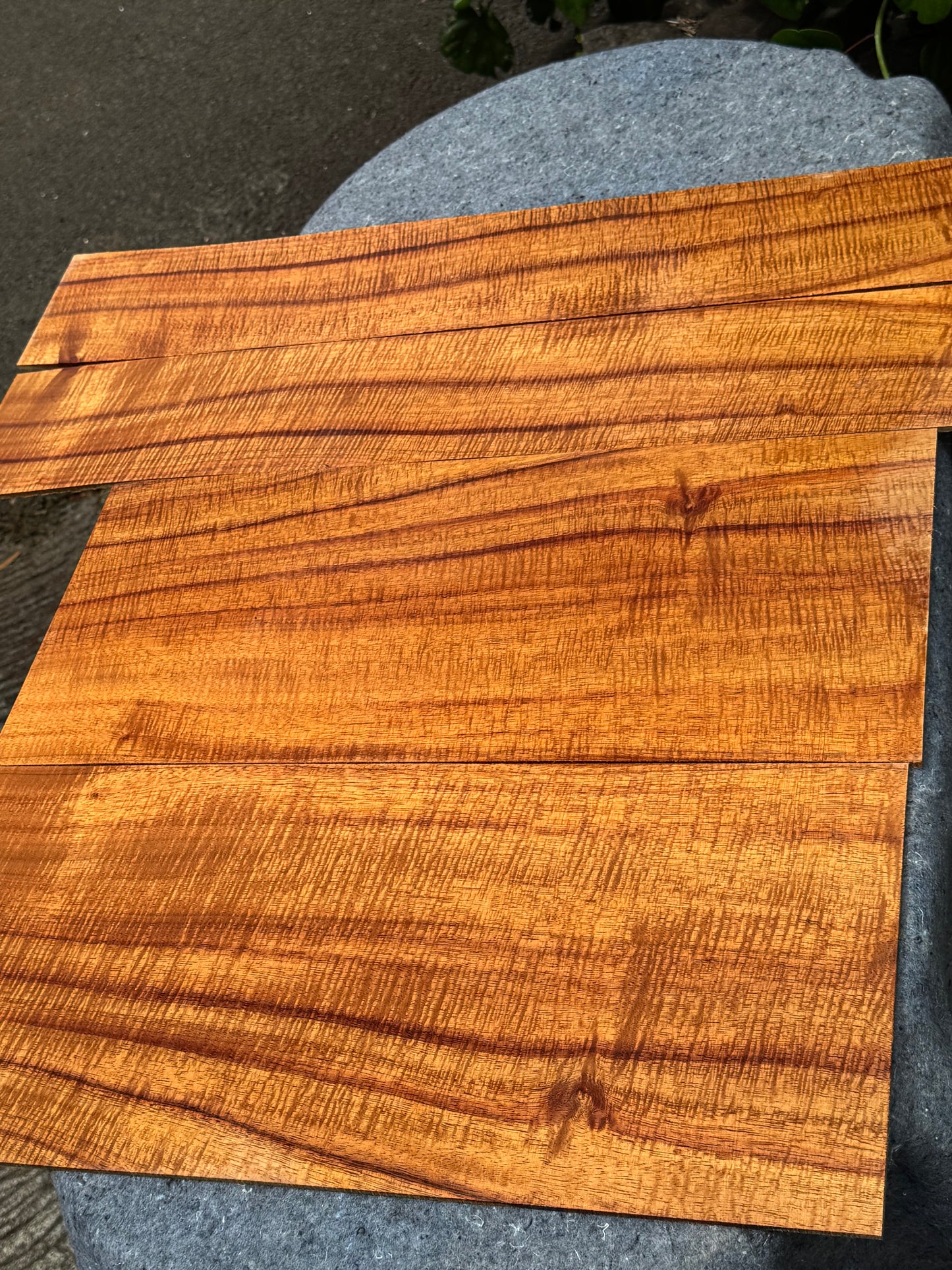 4A Tiger Lily Curly Koa jumbo Guitar 4 piece set