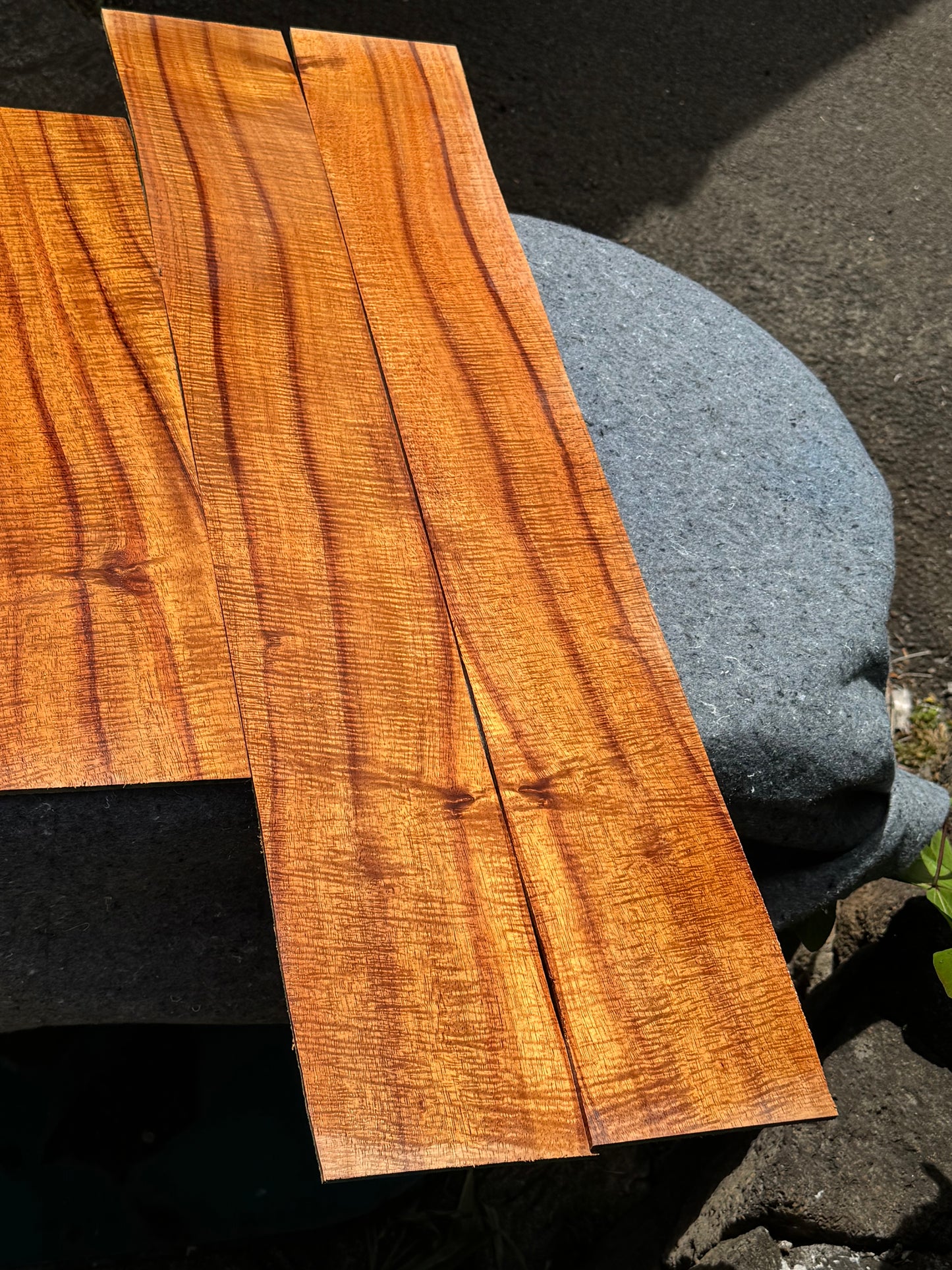 4A Tiger Lily Curly Koa jumbo Guitar 4 piece set