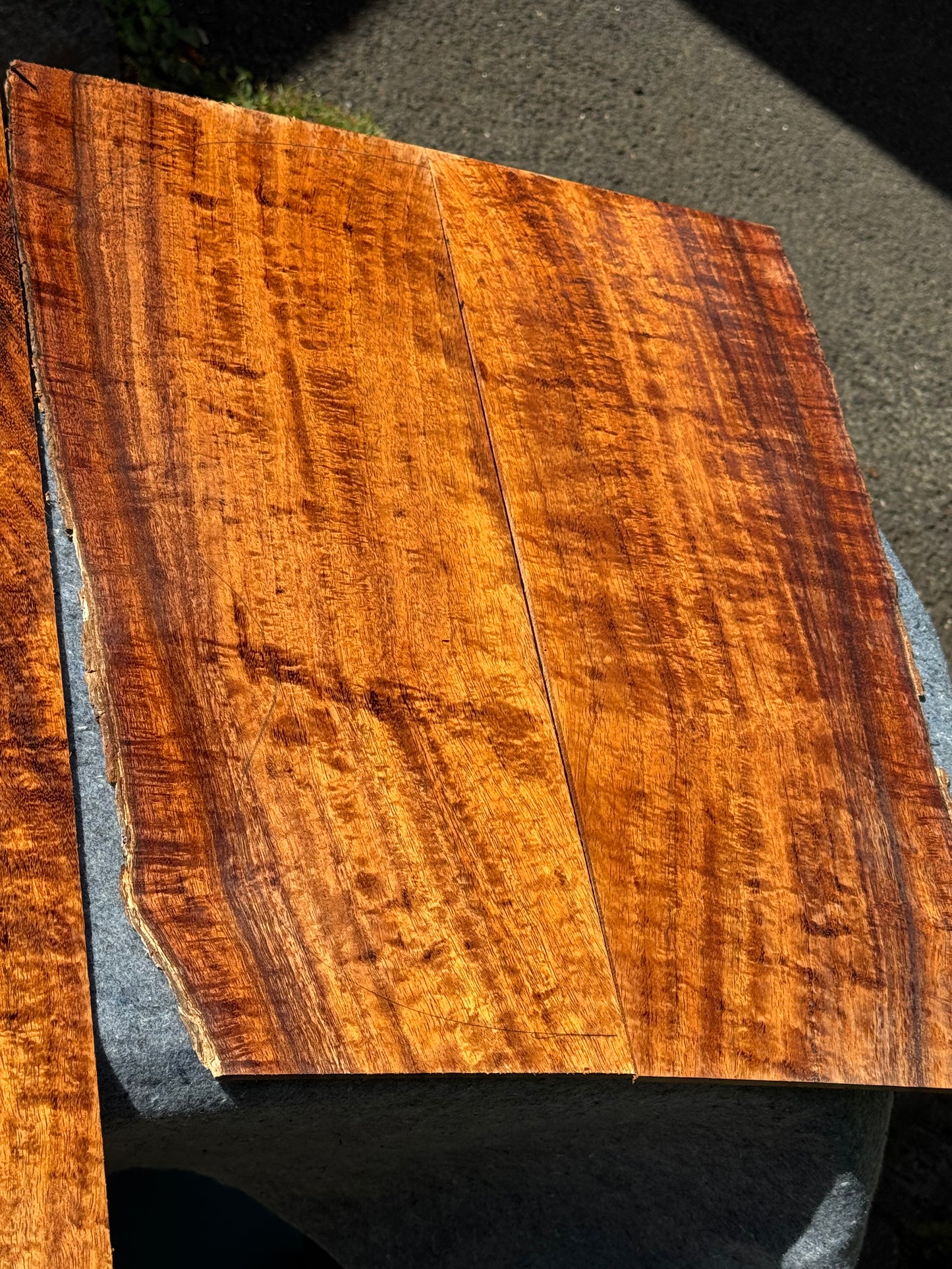 3A Curly Koa Jumbo Guitar 4 piece set