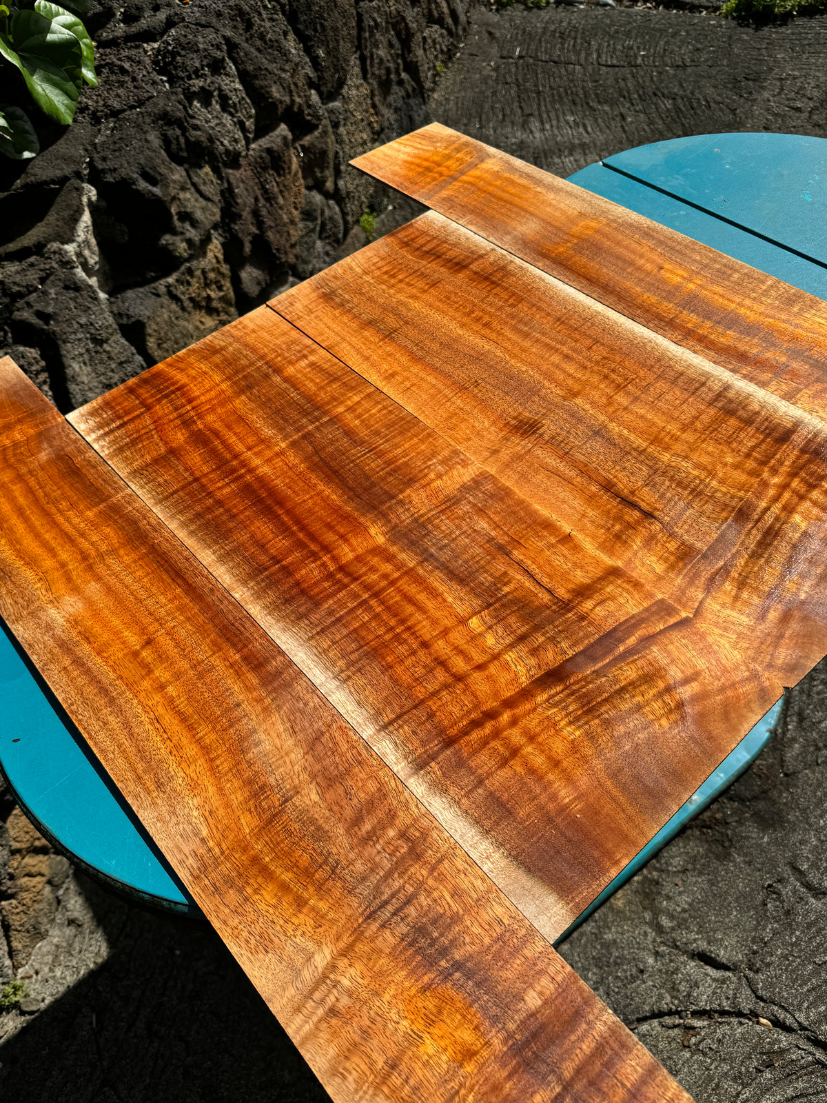 Curly Koa Jumbo Guitar 4 piece set