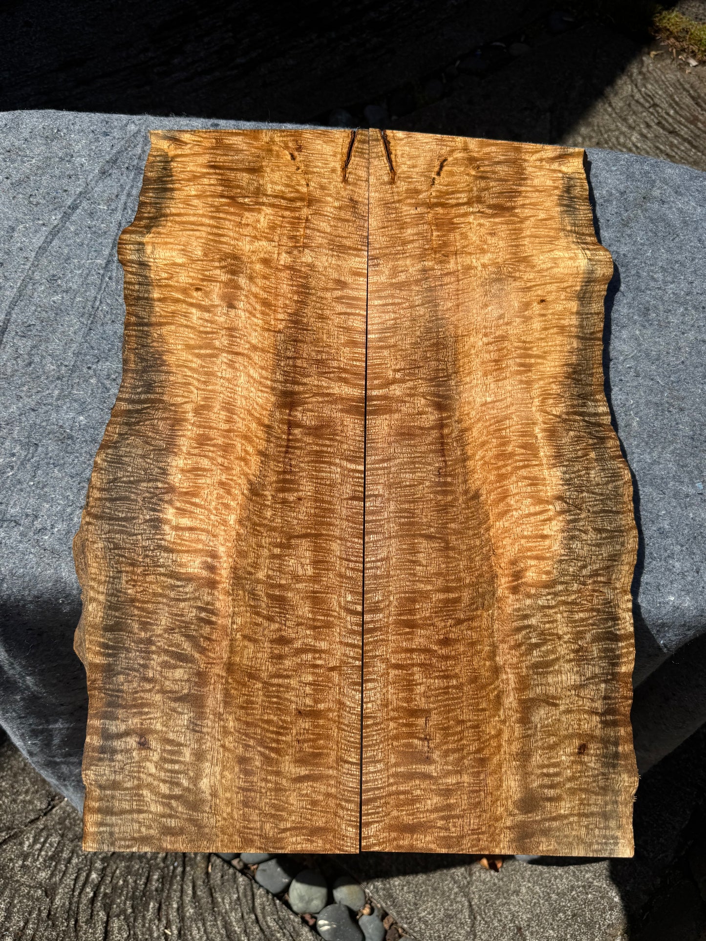 “The Vaughan” Curly Mango Electric Guitar Carved Drop Top 2@24 3/4”x7 3/4-8.5”x7/16 (10mm)”