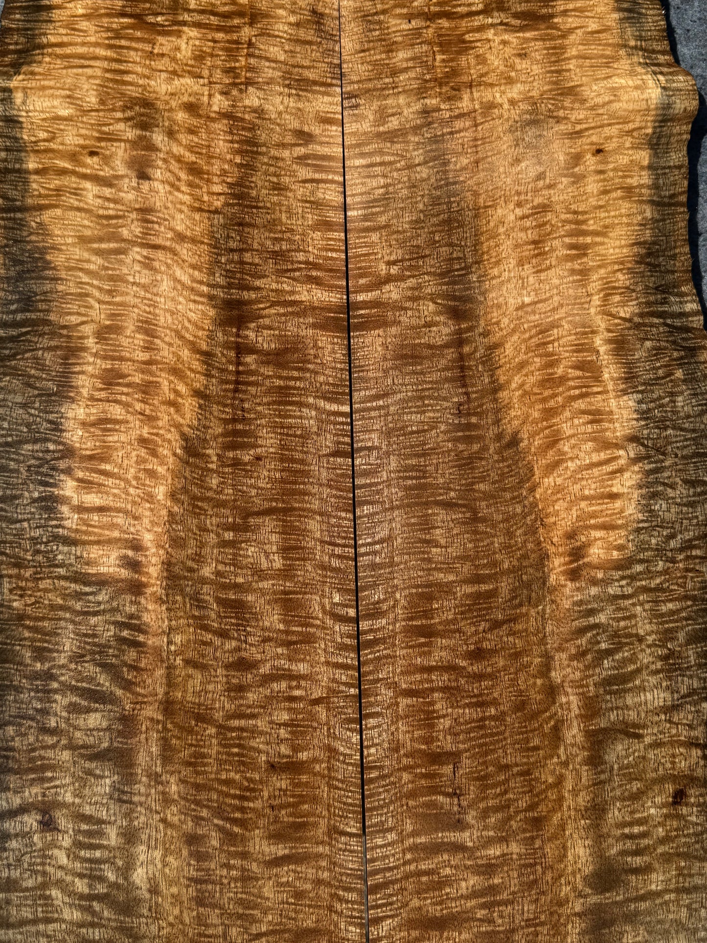 “The Vaughan” Curly Mango Electric Guitar Carved Drop Top 2@24 3/4”x7 3/4-8.5”x7/16 (10mm)”