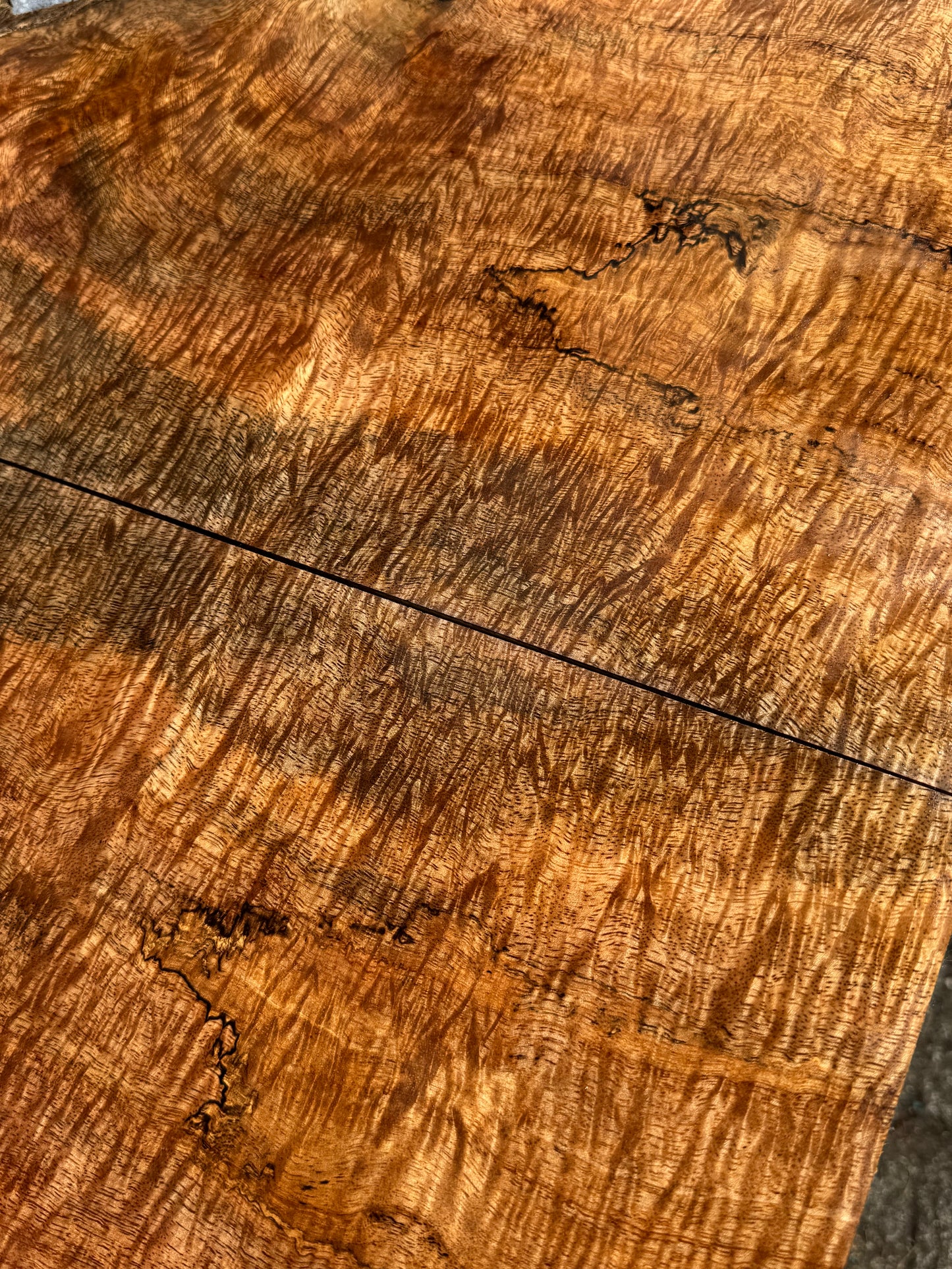 “The Cobain” Curly Mango Electric Guitar Carved Drop Top 2@23”x10”x7/16 (10mm)”