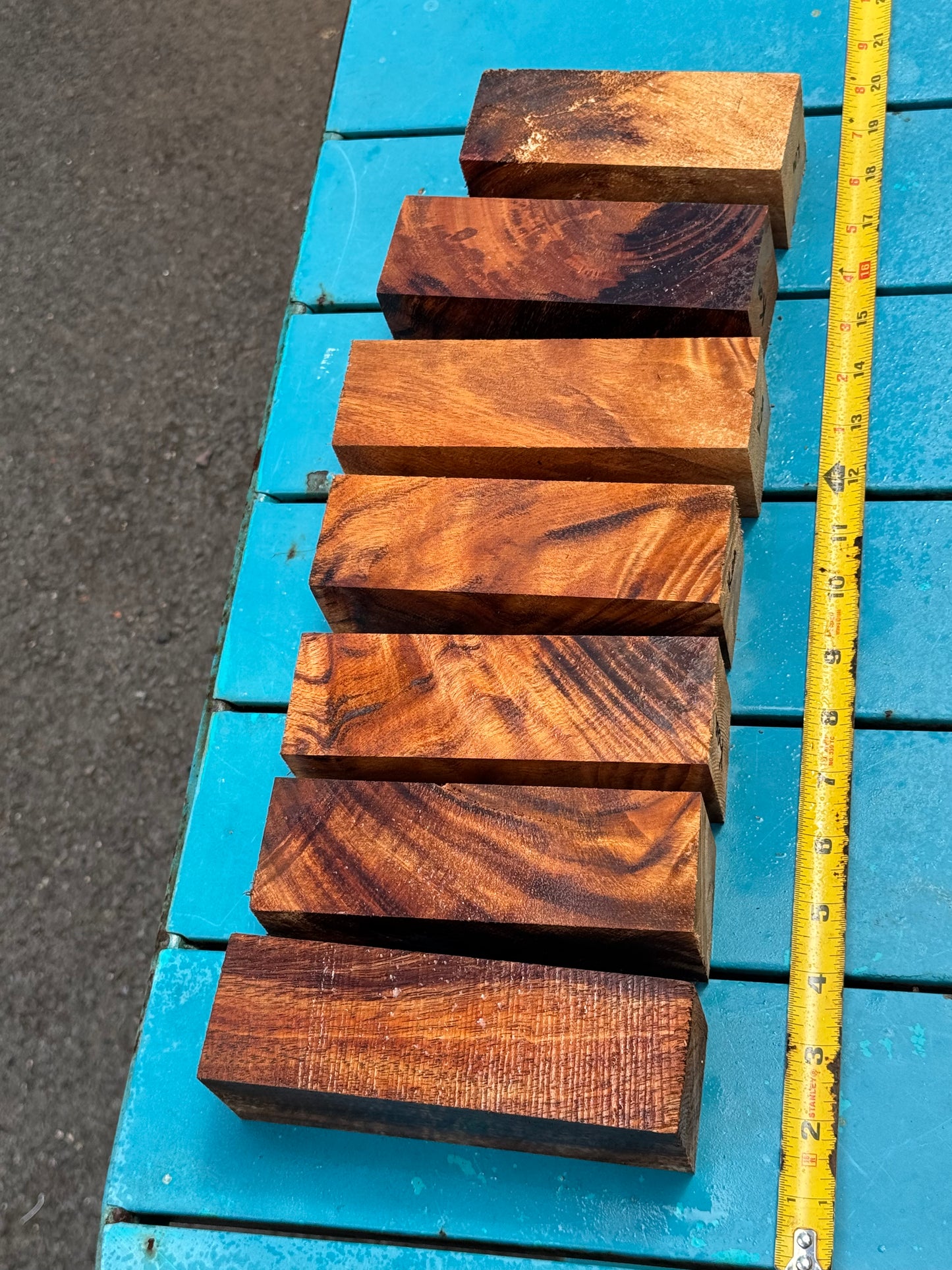 Figured Koa Turning Blank 7-8”x2”x2”