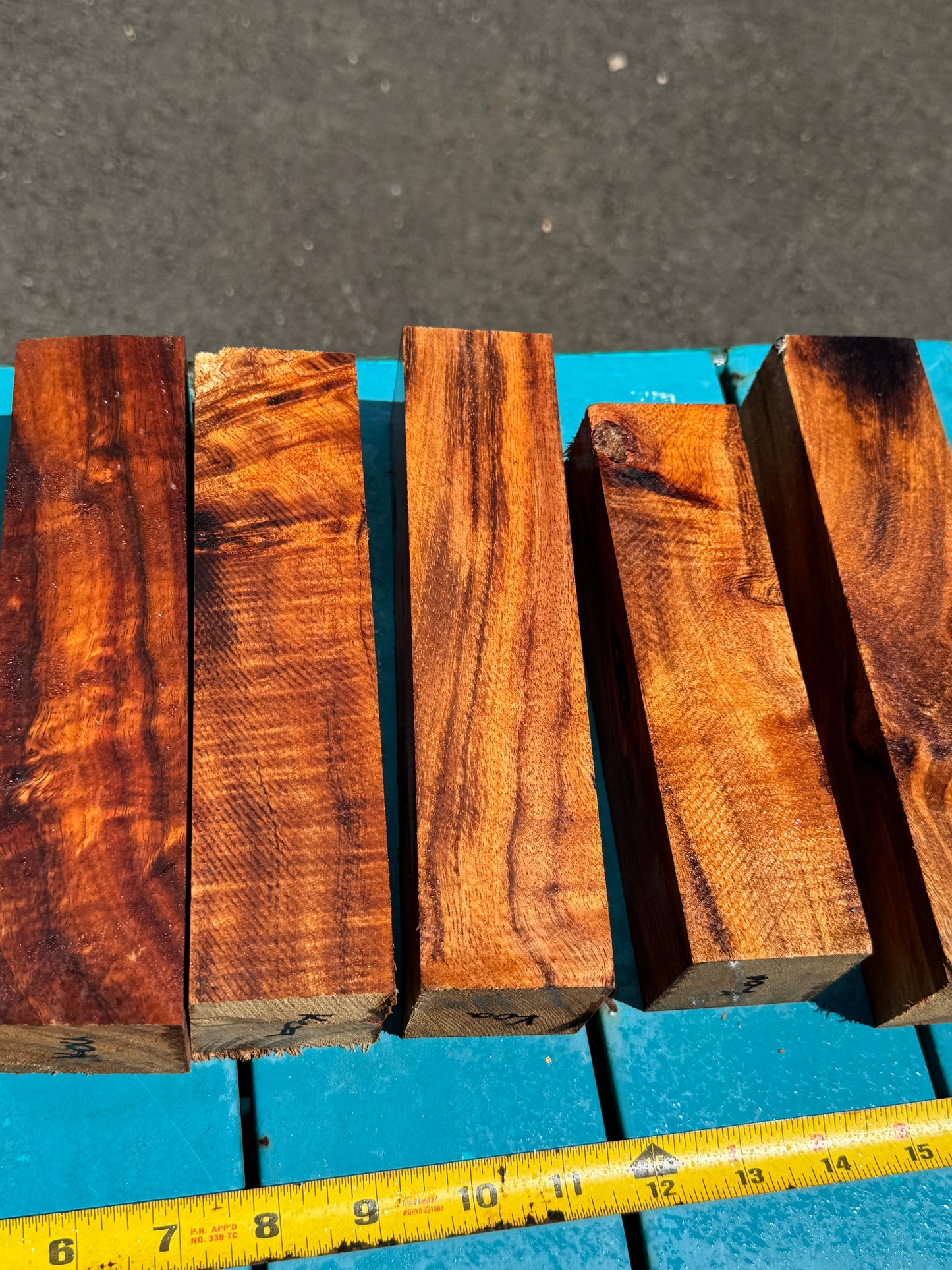 Figured Koa Turning Blank 7-8”x2”x2”