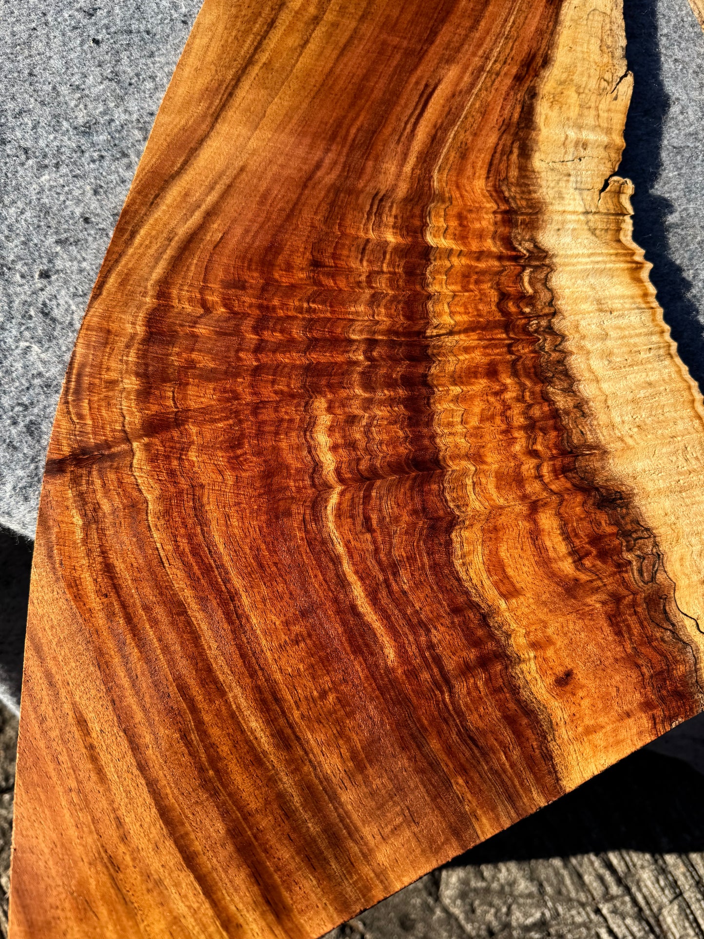 Premium Curly Koa 2 piece Guitar Tops