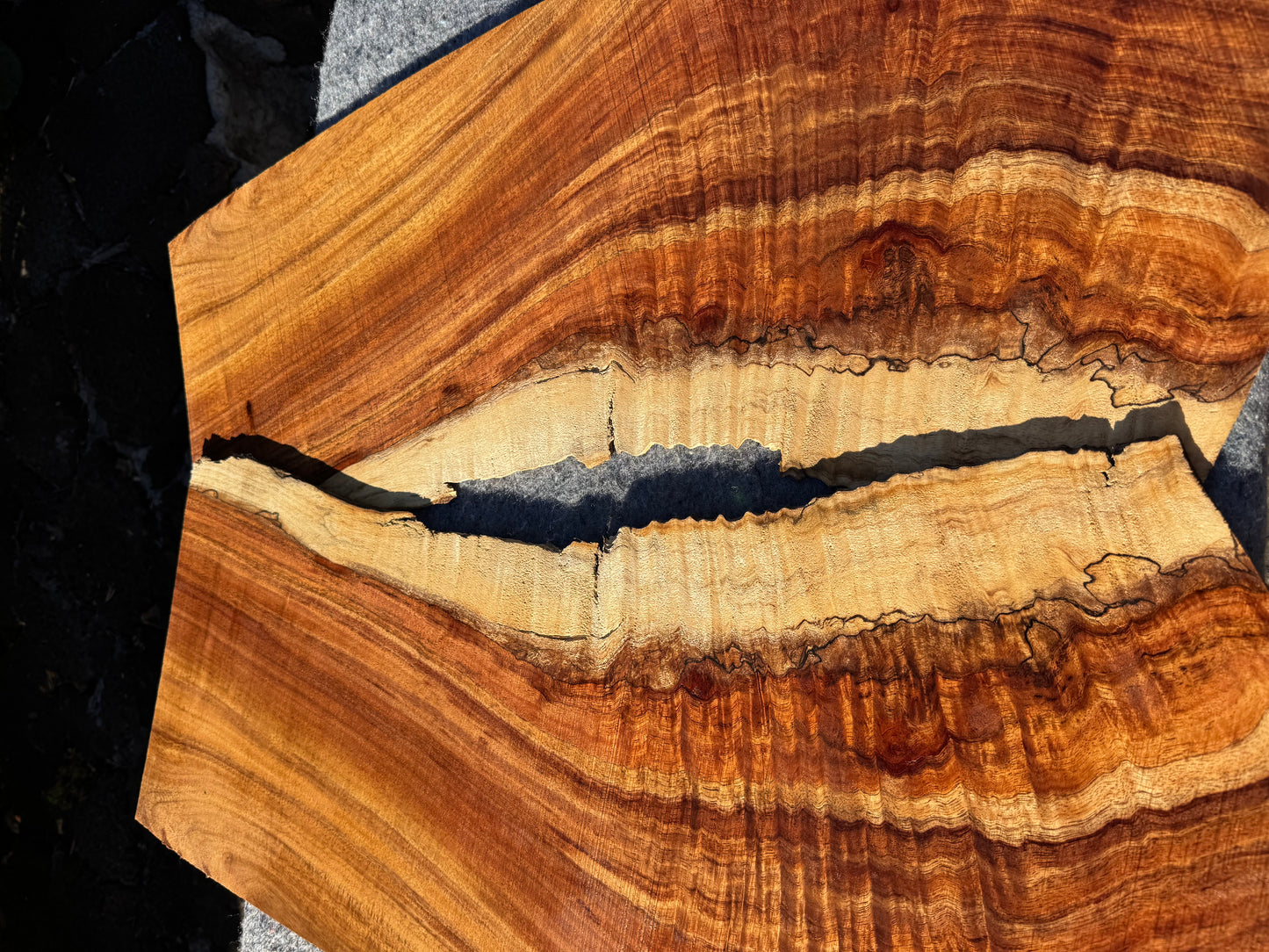 Premium Curly Koa 2 piece Guitar Tops