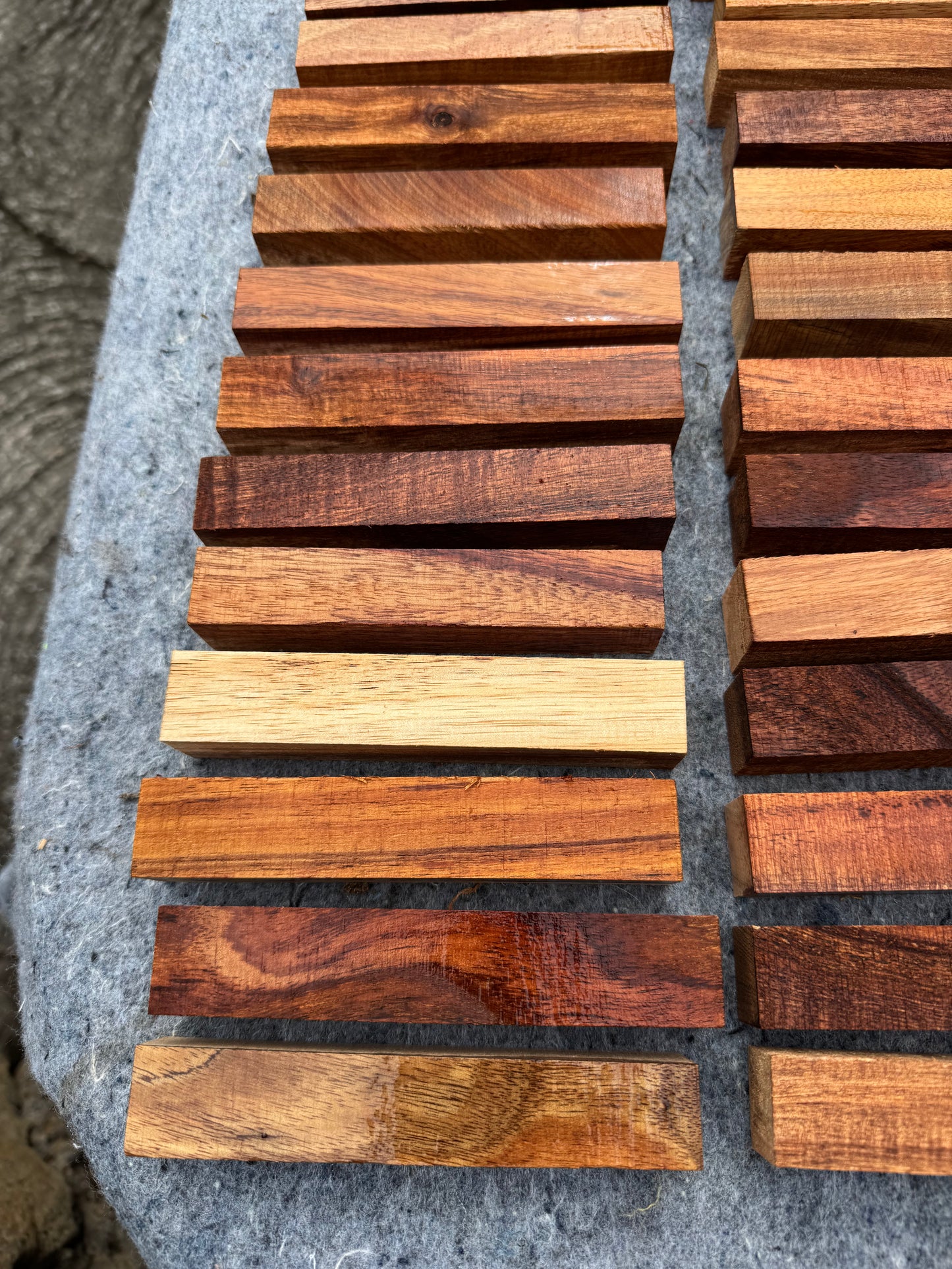 Figured Koa Pen Blanks 5@5.5”x1”x1”