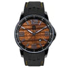 The Surfrider Koa Wood Watch -Black/ Black Silicone