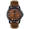 The Surfrider Koa Wood Watch -Black/ Black Silicone
