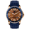 The Surfrider Koa Wood Watch - Rose-Gold/ Black Silicon