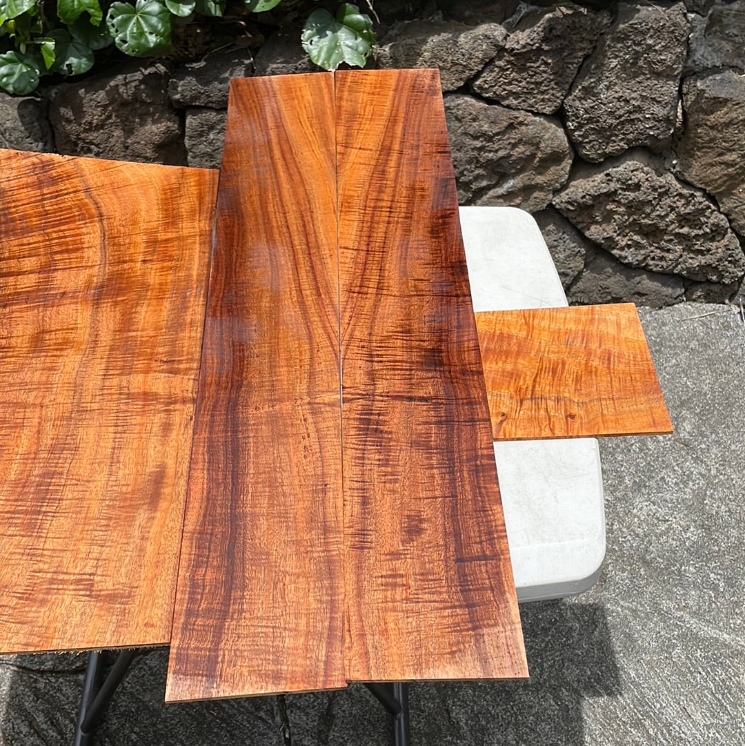 4A Curly Koa Jumbo Guitar 4 pc