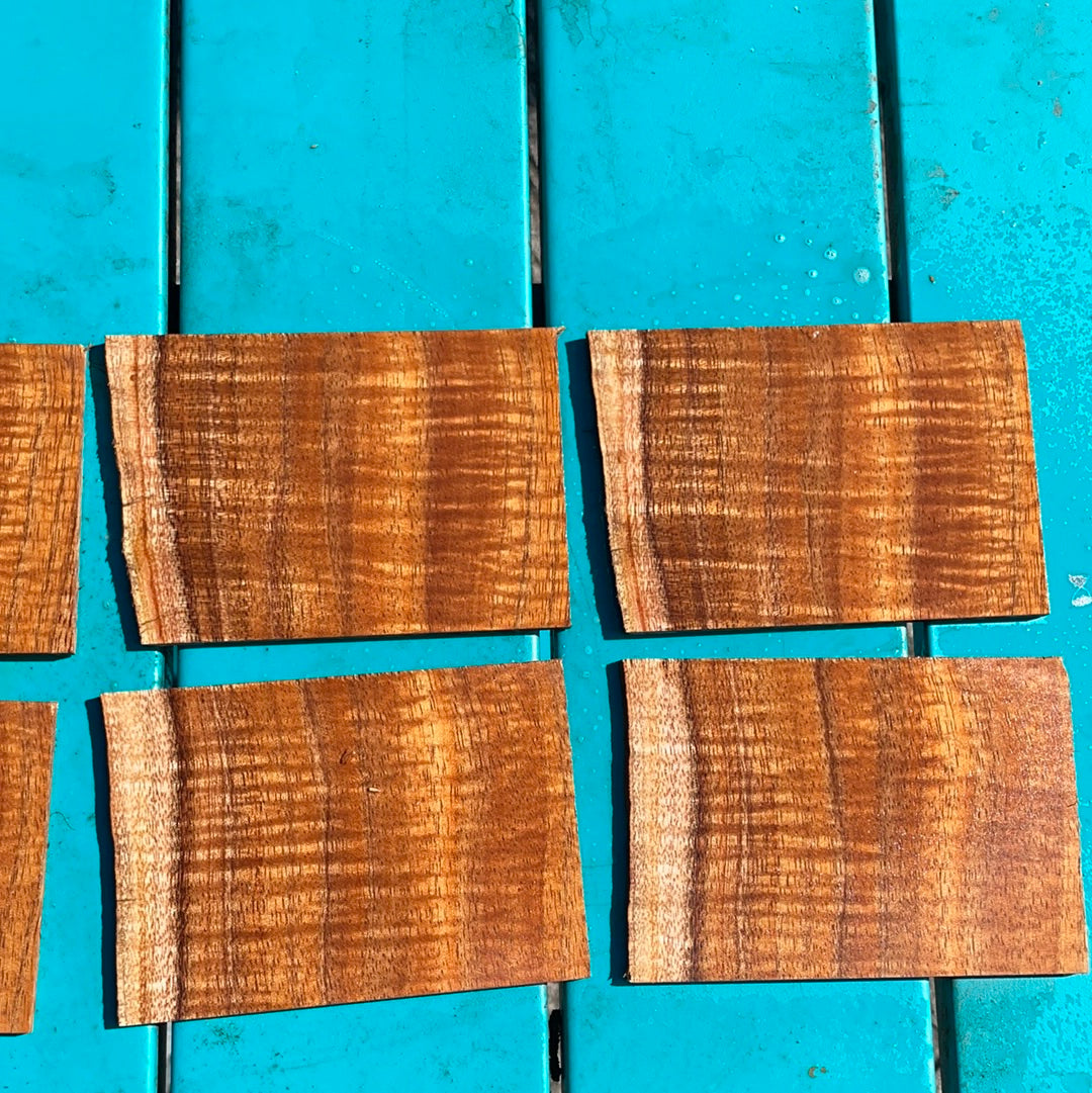 Curly Koa Instrument Grade Guitar/Ukulele Headplates