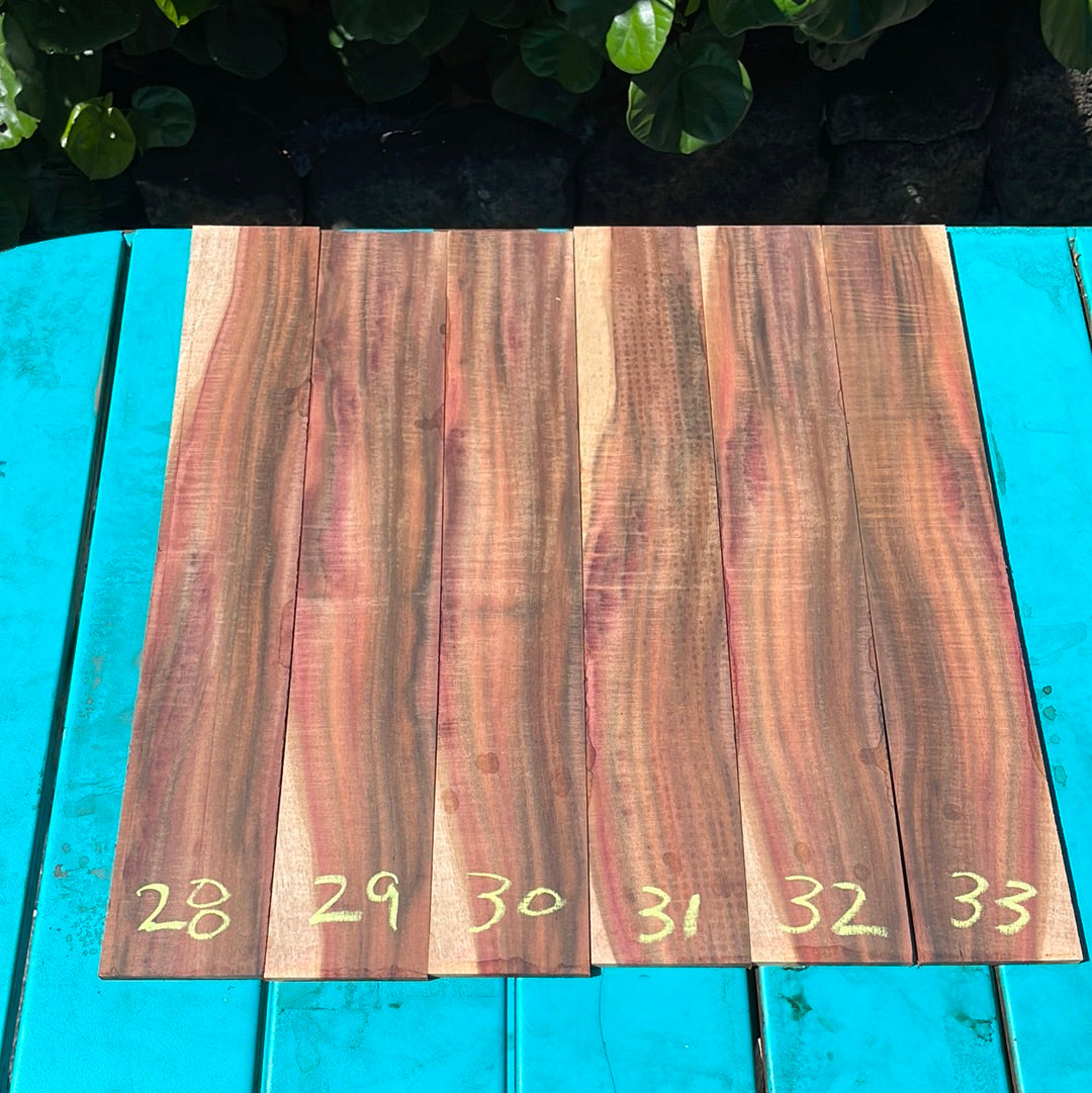 Figured Milo Ukulele Fret board blank