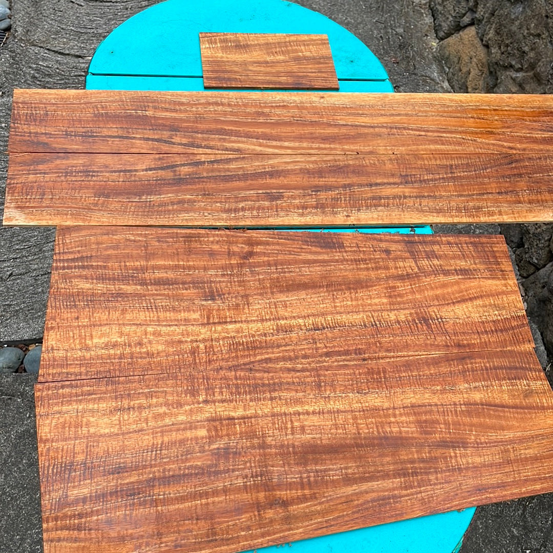 4A Curly Koa Jumbo Guitar 4 piece set