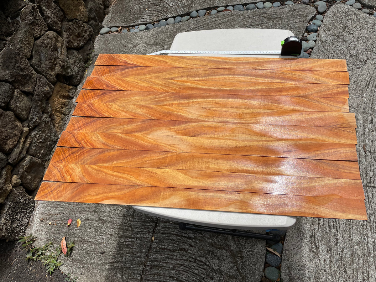 3A Curly Koa Ukulele/Instrument Bindings 36”x2 1/4”x4mm