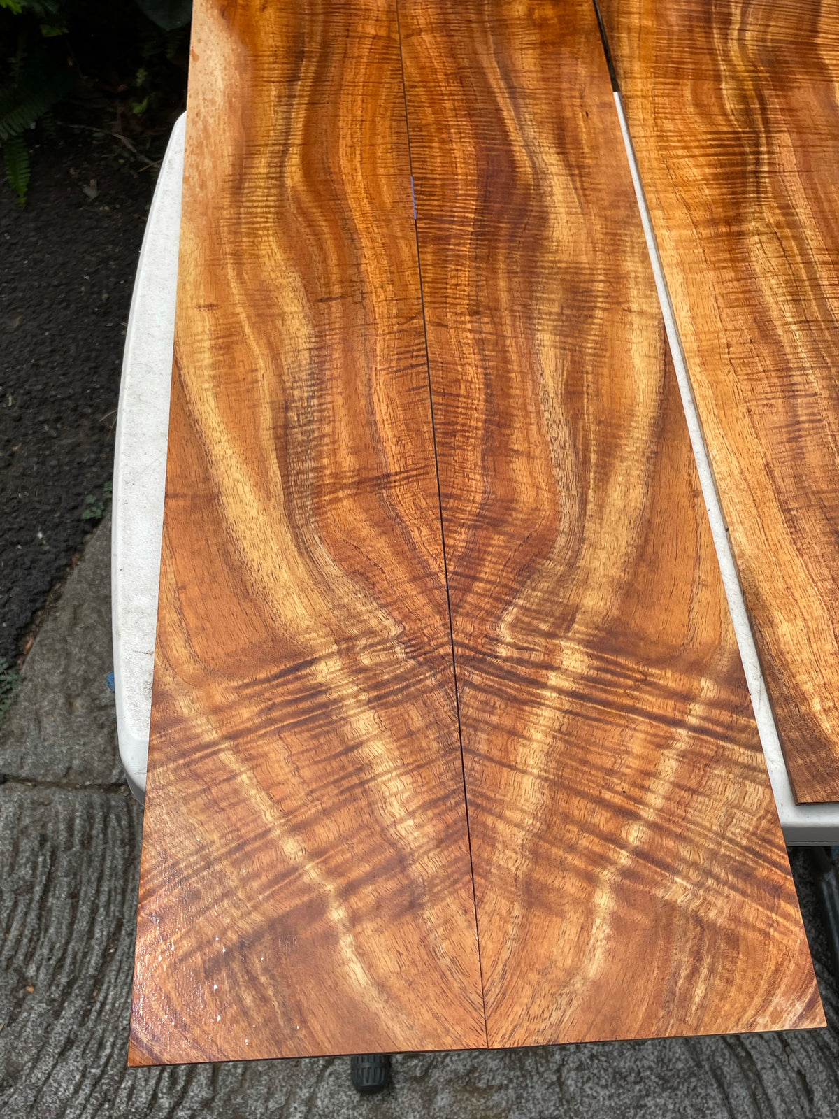 4A Curly Hawaiian Koa Jumbo Guitar 4 piece set