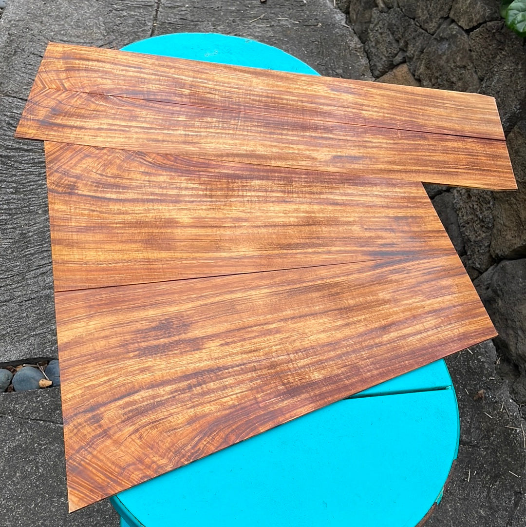 3A Curly Koa Jumbo Guitar 4 piece set