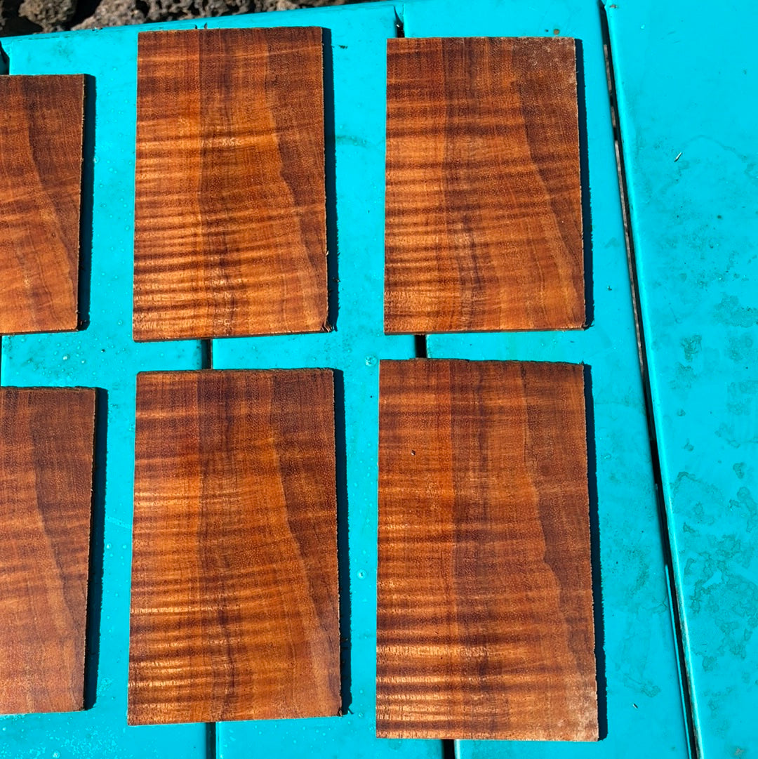 Curly Koa Instrument Grade Guitar/Ukulele Headplates
