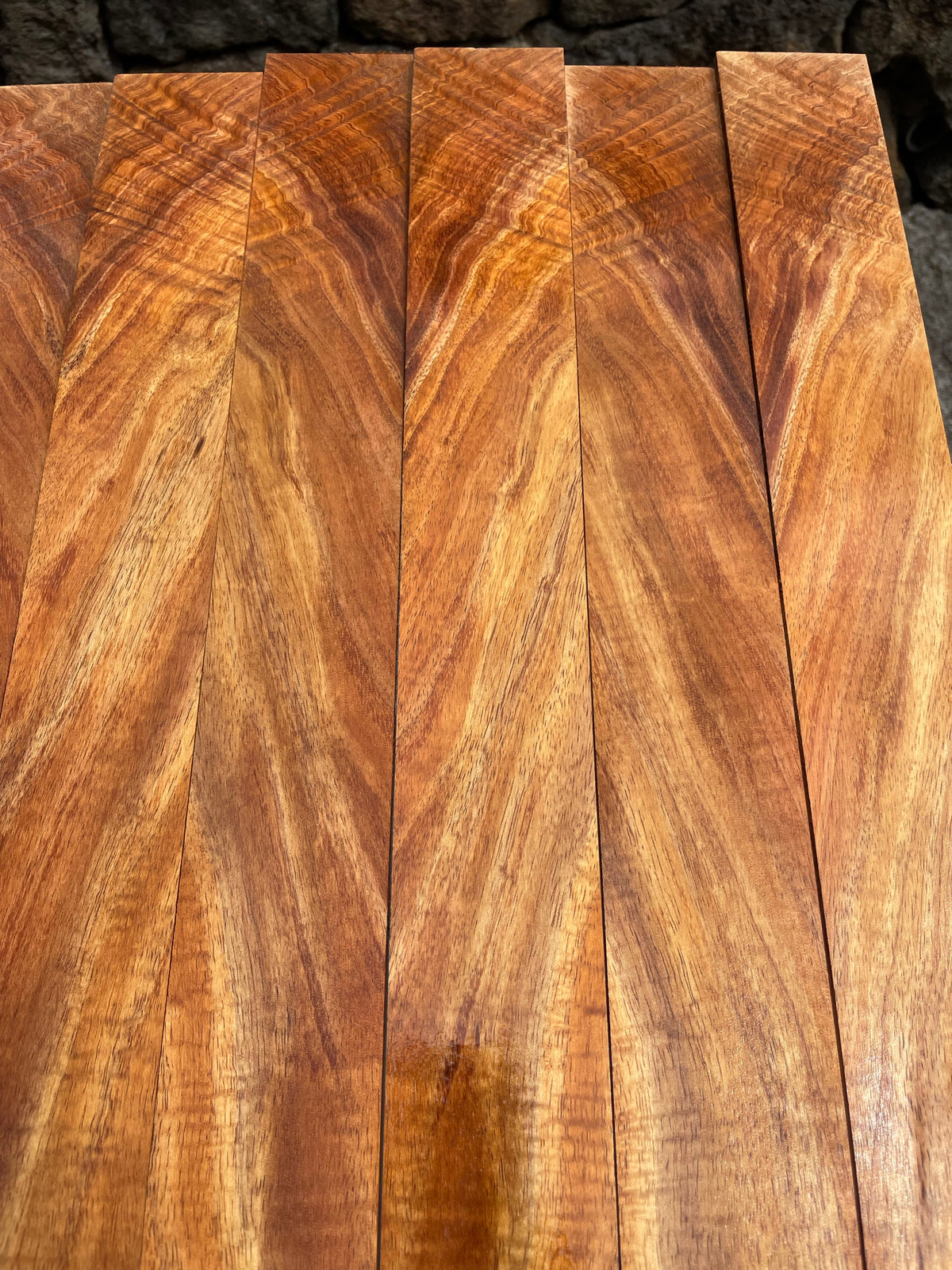3A Curly Koa Ukulele/Instrument Bindings 36”x2 1/4”x4mm