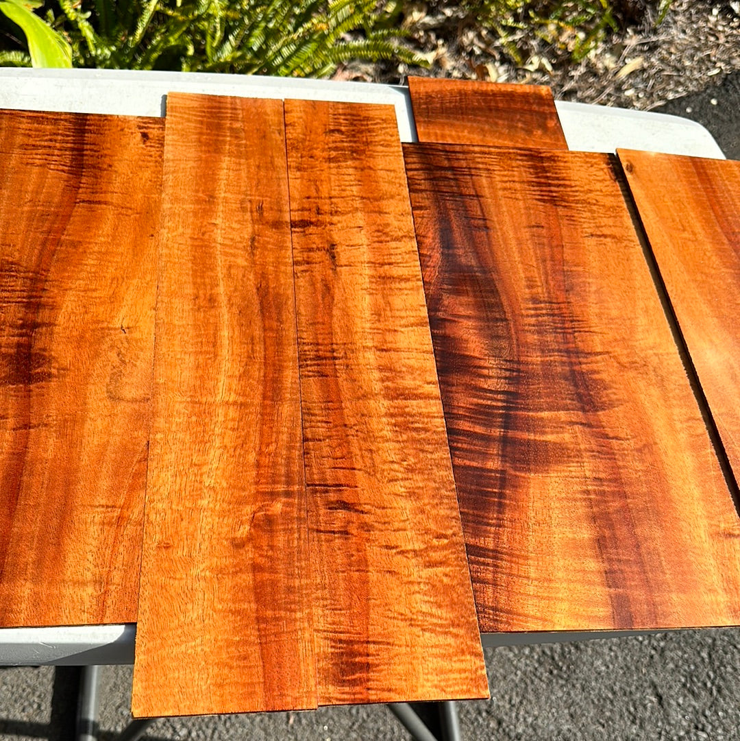 4A Curly Koa Tenor ukulele 6 piece set