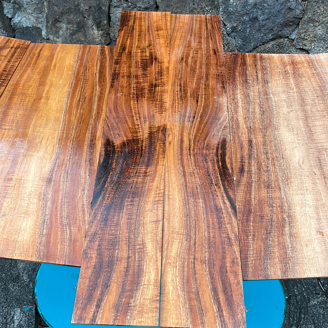 4A Curly Koa Jumbo Guitar 6 piece set