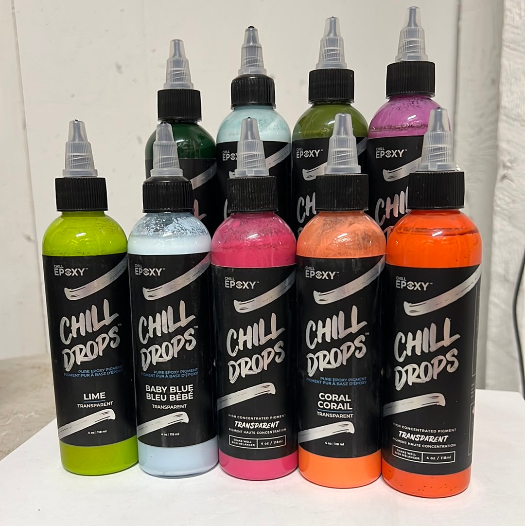 Chill Epoxy Transparent Liquid Pigment Drops (4oz)