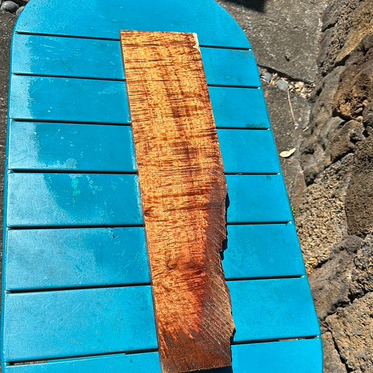 Premium Master Grade Live Edge Curly Koa 24”x4-5 7/8”x7/8”