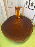 Round African Mahogany Coffee Table