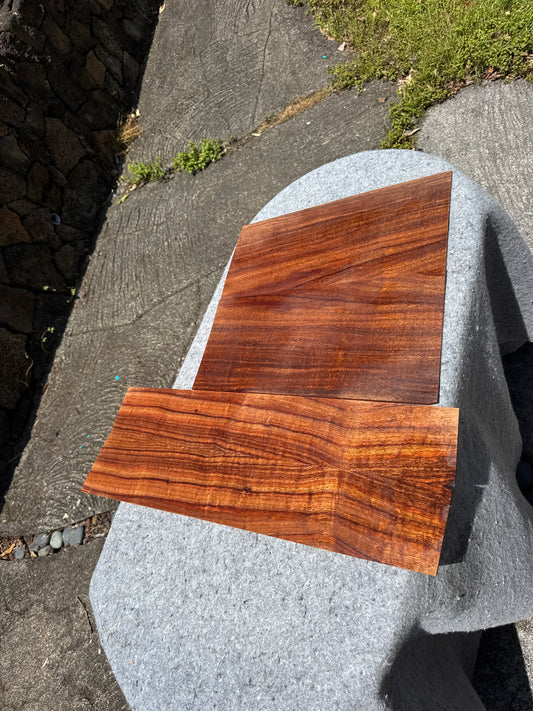 Curly Koa 4 piece Baritone Ukulele set