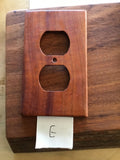 Finished koa light switches made by Michael Nizo