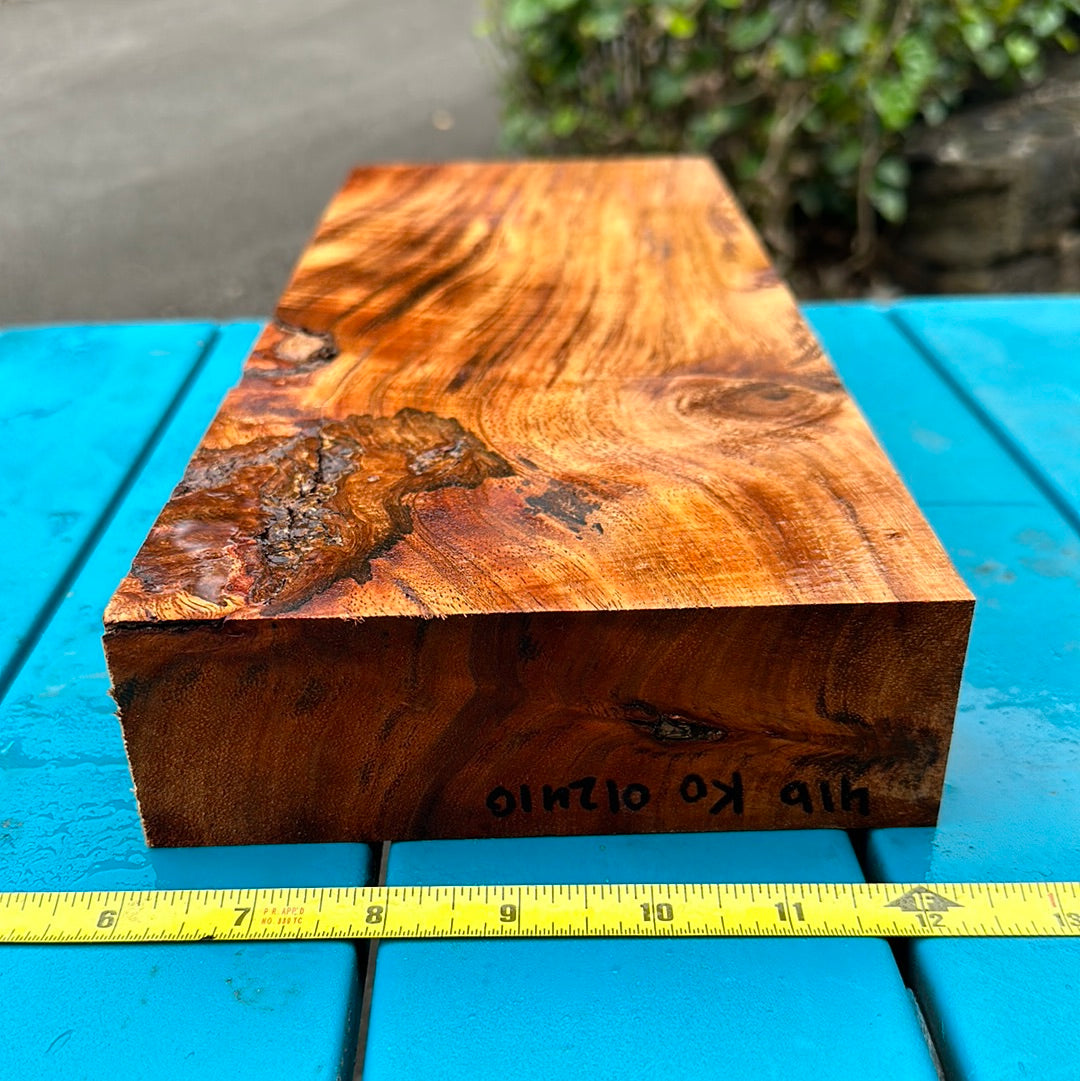 Curly Koa board 17.5”x6”x2”