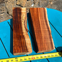 Live Edge Curly Koa 2 pieces 13.5”x3-5”x2”