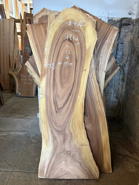Monkeypod Slab #2 (72” L x 19” W x 2”thick)