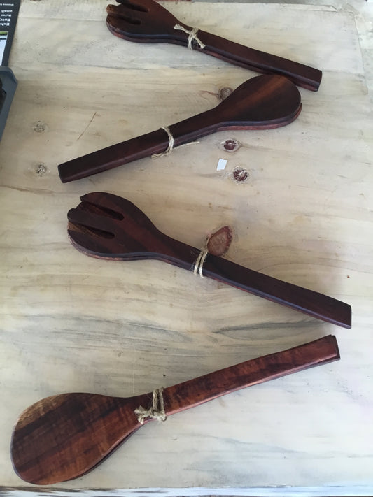 Koa salad spoon/fork $50 per pair