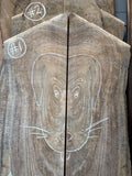 Premium Curl Spalted Mango Bookmatched Pair #1