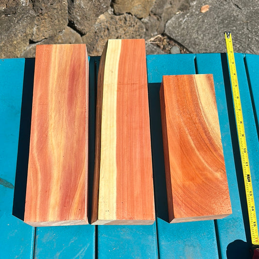 Aromatic Bermuda Cedar for craft 3@9.5-12 7/8”x2-3”x2”