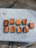 Reclaimed Monkey Pod Bottle Toppers/Spinning Top/Wooden Dice