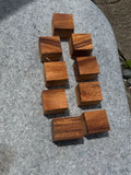Reclaimed Monkey Pod Bottle Toppers/Spinning Top/Wooden Dice
