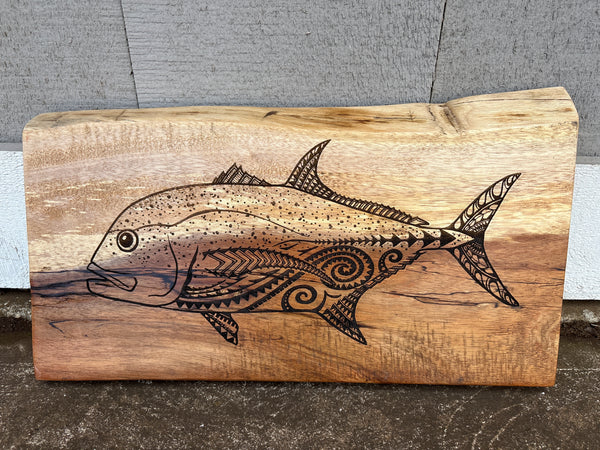 “Ulua” on Koa Wall Art