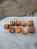 Reclaimed Monkey Pod Bottle Toppers/Spinning Top/Wooden Dice