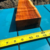 Live Edge Curly Koa wood 21”x2-3 3/4”x2”