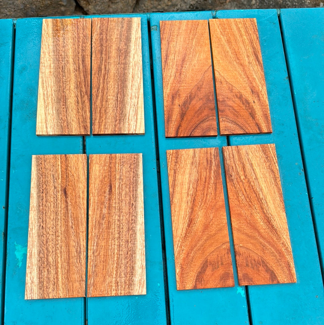 Curly Koa Knife Scales 2 piece sets